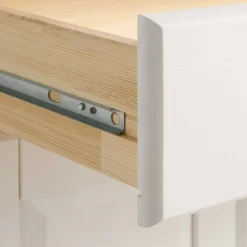 Wohnen Kiefernholz Sekretär in Weiß gewachst - Aritina