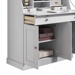 Wohnen Kiefernholz Sekretär in Weiß gewachst - Aritina