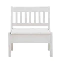 Wohnen Kiefernholz Truhenbank in Weiß - Zanaris