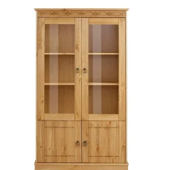 Kiefernholz Vitrine gebeizt und geölt - Goro^Wohnen Outlet