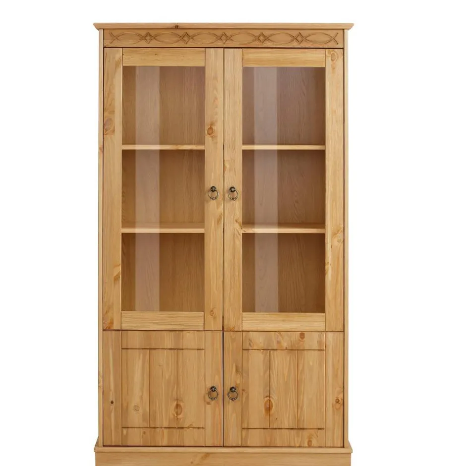 Kiefernholz Vitrine gebeizt und geölt - Goro^Wohnen Outlet