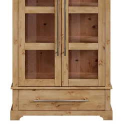 Kiefernholz Vitrine Glastür im Modern Country Style - Noellisa^Wohnen