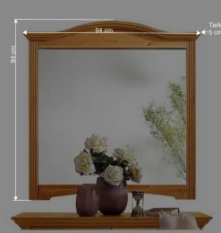 Kiefernholz Wandspiegel im Landhaus Look - Vocoja^Wohnen Outlet