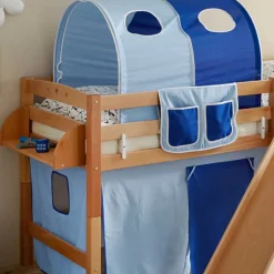 Kinder Buche Hochbett mit schräger Rutsche - Zuricona^Wohnen Clearance