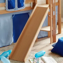 Kinder Buche Hochbett mit schräger Rutsche - Zuricona^Wohnen Clearance