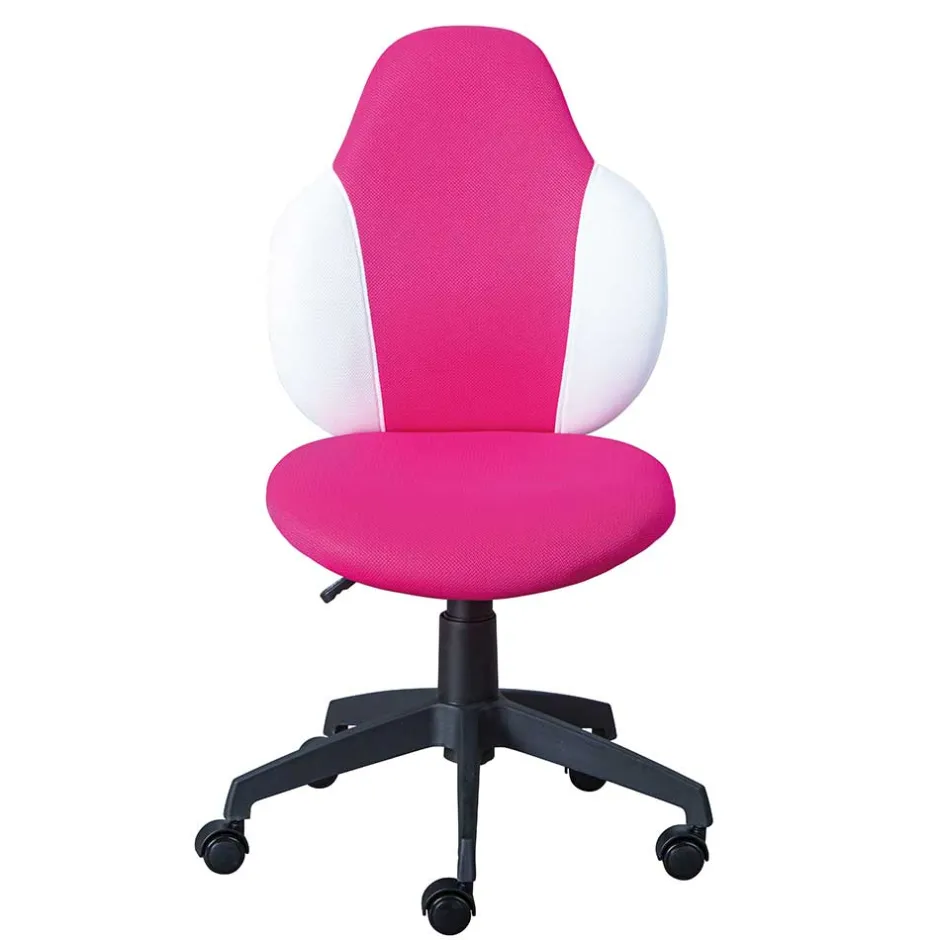 Kinder Drehstuhl in Pink & Weiß mit Schwarz - Dario^Wohnen Best