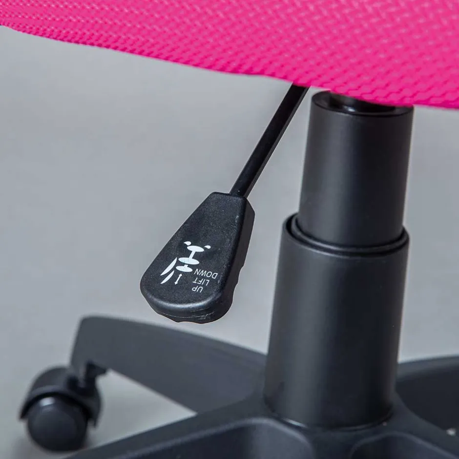 Kinder Drehstuhl in Pink & Weiß mit Schwarz - Dario^Wohnen Best