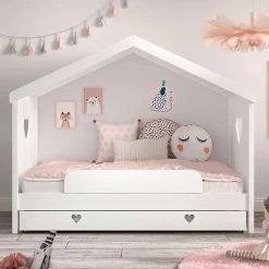 Kinder Wohnen Kinder Hausbett in Weiß - Grandory