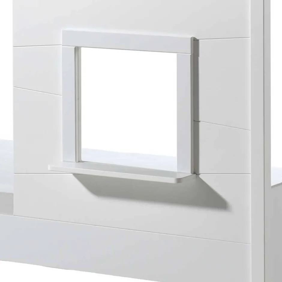 Kinder Wohnen Kinder Hausbett in Weiß lackiert - Actina