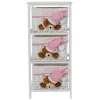 Kinder Wohnen Kinder Regal mit Teddybären - 3 Körbe - Lora