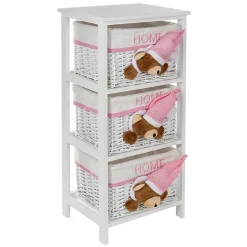 Kinder Wohnen Kinder Regal mit Teddybären - 3 Körbe - Lora