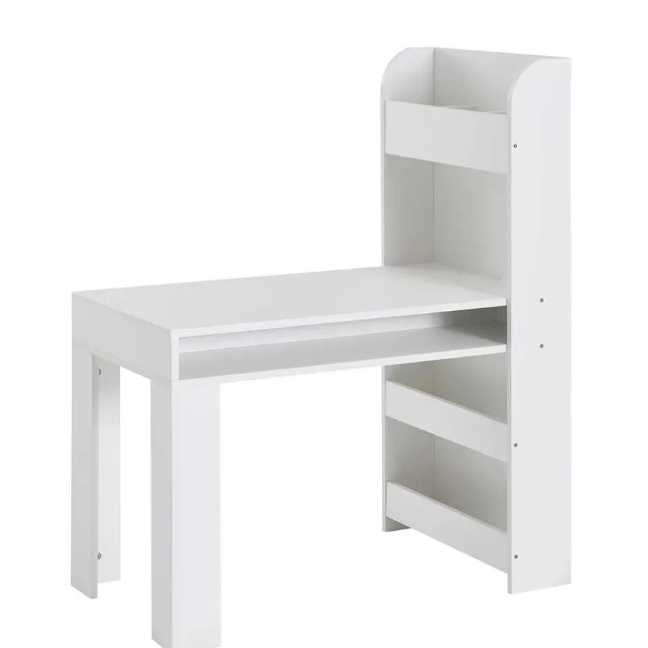 Kinder Schreibtisch mit Regal in Weiß - Intora^Wohnen Outlet
