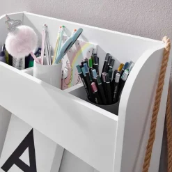 Kinder Schreibtisch mit Regal in Weiß - Intora^Wohnen Outlet