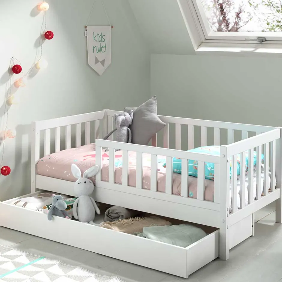 Wohnen Kinderbett in 140x70 mit Rausfallschutz - Cospa