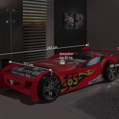 Kinderbett Monoposto in Rot^Wohnen Outlet