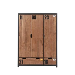 Kinderzimmer Kleiderschrank Krefos in Braun und Schwarz^Wohnen Sale