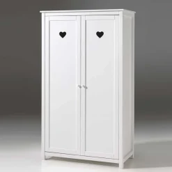 Kinder Wohnen Kinderzimmer Kleiderschrank Grandory in Weiß lackiert