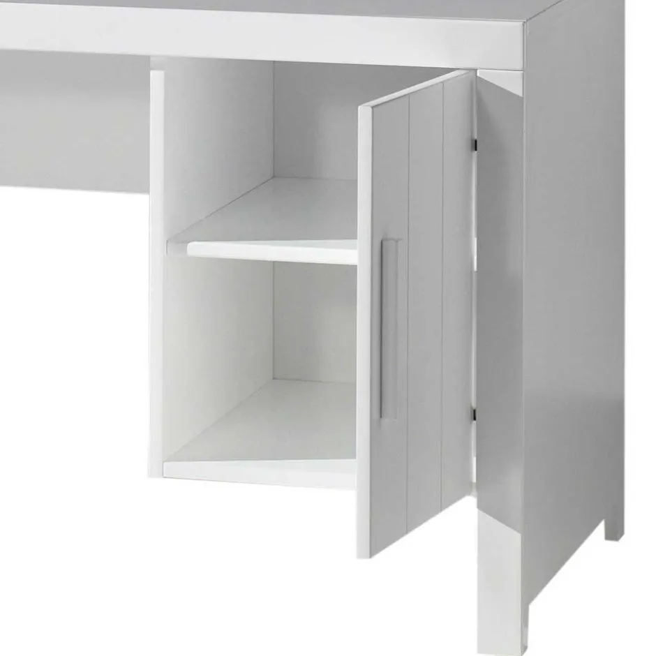 Kinder Wohnen Kinderzimmer Kompletteinrichtung in Weiß - Ellen (fünfteilig)