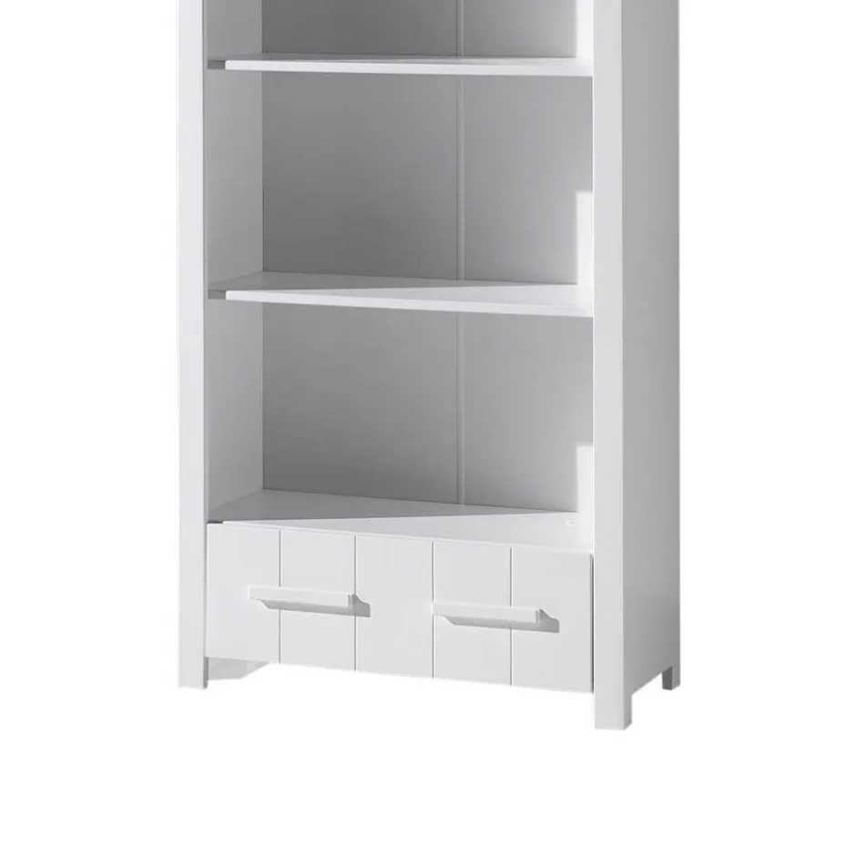 Kinder Wohnen Kinderzimmer Kompletteinrichtung in Weiß - Ellen (fünfteilig)