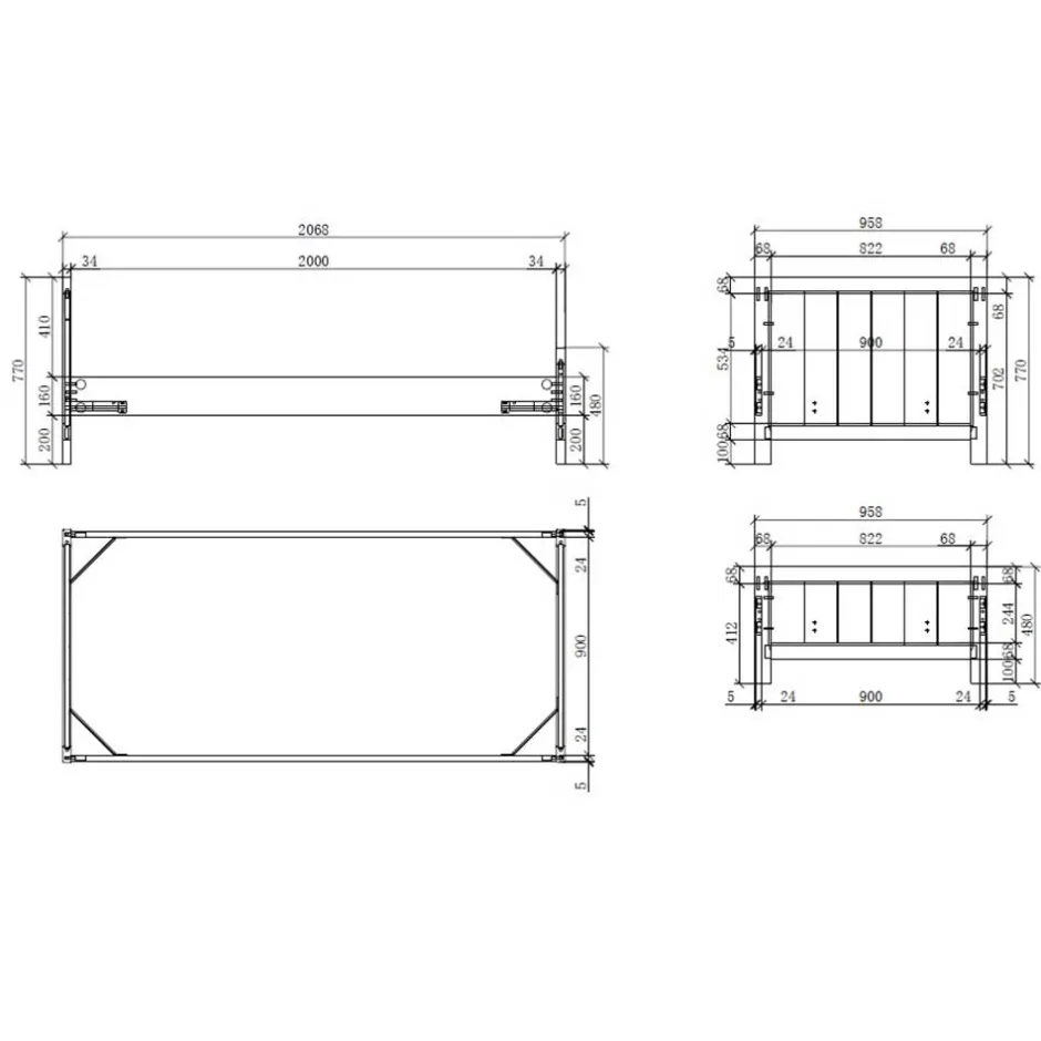 Kinder Wohnen Kinderzimmer Kompletteinrichtung in Weiß - Ellen (fünfteilig)