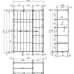Kinder Wohnen Kinderzimmer Kompletteinrichtung in Weiß - Ellen (fünfteilig)