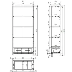 Kinder Wohnen Kinderzimmer Kompletteinrichtung in Weiß - Ellen (fünfteilig)