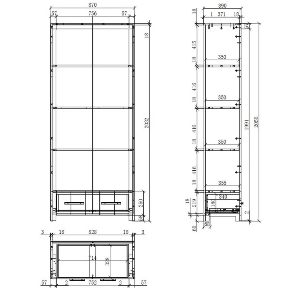 Kinder Wohnen Kinderzimmer Kompletteinrichtung in Weiß - Ellen (fünfteilig)
