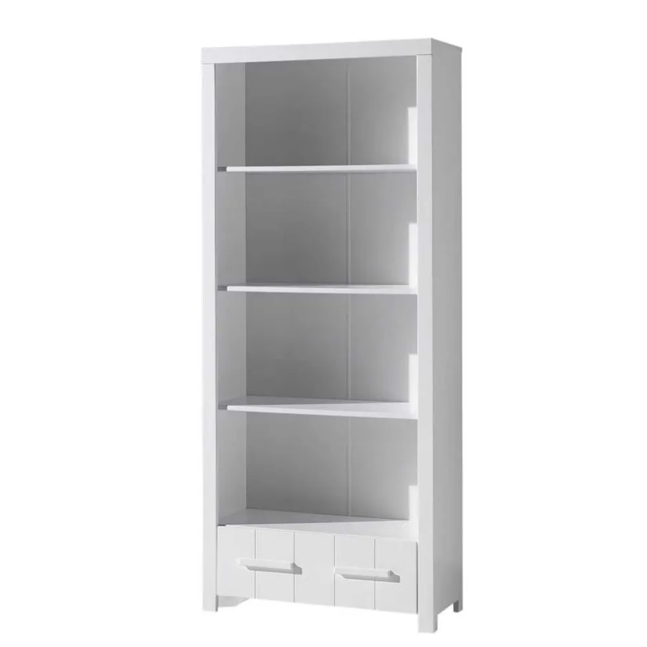 Kinder Wohnen Kinderzimmer Kompletteinrichtung in Weiß - Ellen (fünfteilig)