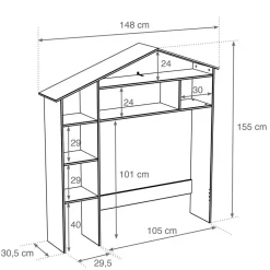 Kinderzimmer Regal in Hausform - Vathurias^Wohnen Best