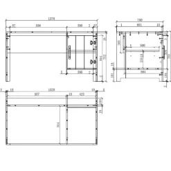 Kinder Wohnen Kinderzimmer Schreibtisch mit Türfach - Ellen