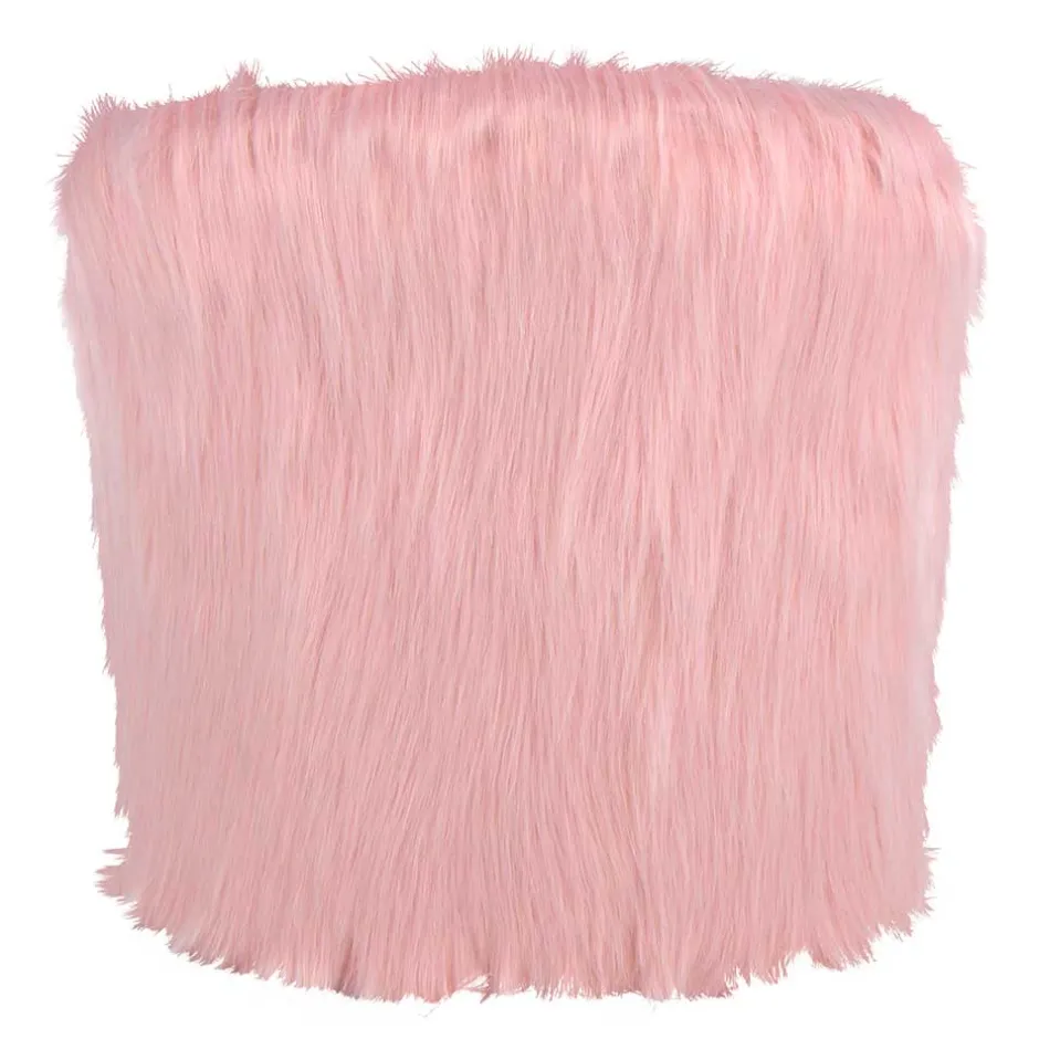 Kinder Wohnen Kinderzimmer Sessel in Rosa Kunstfellbezug - Leonid