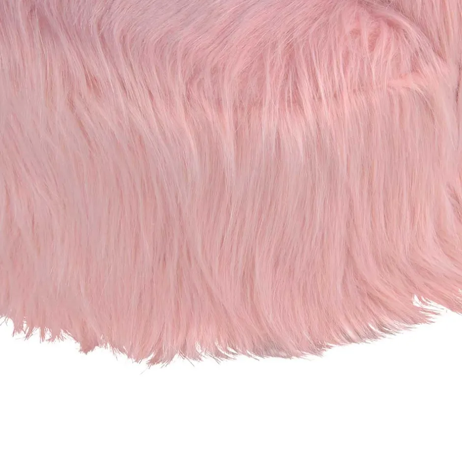 Kinder Wohnen Kinderzimmer Sessel in Rosa Kunstfellbezug - Leonid