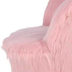 Kinder Wohnen Kinderzimmer Sessel in Rosa Kunstfellbezug - Leonid