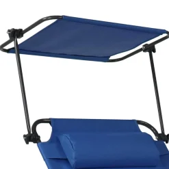 Klappbare Outdoor Liege in Blau und Schwarz - Betty^Wohnen Hot