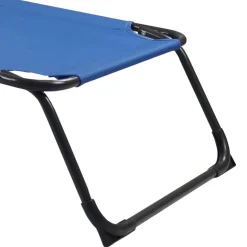 Klappbare Outdoor Liege in Blau und Schwarz - Betty^Wohnen Hot