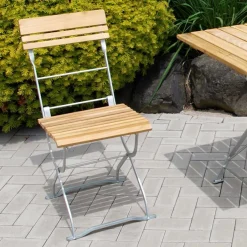 Klappbare Tischgruppe aus Holz - Coralla (dreiteilig)^Wohnen New