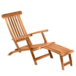 Wohnen Klappbarer Deckchair inklusive Fußablage - Klahuma