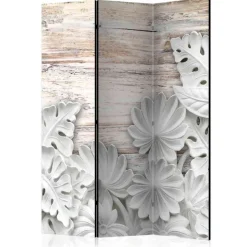 Klappbarer Paravent in Grau Weiß - Nalisha^Wohnen New