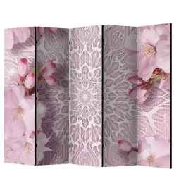 Klappbarer Paravent in Rosa & Weiß - Carika^Wohnen New