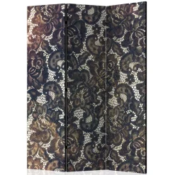 Klappbarer Paravent mit Druckmotiv Spitze - Amby^Wohnen Online