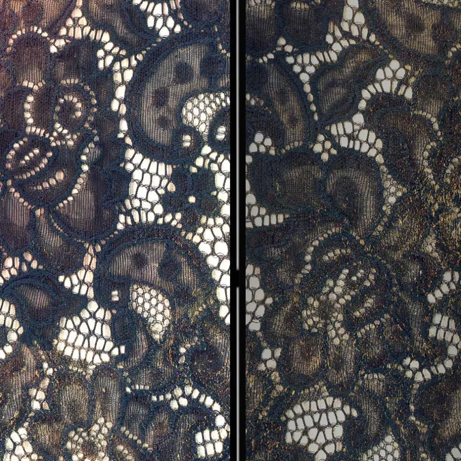 Klappbarer Paravent mit Druckmotiv Spitze - Amby^Wohnen Online