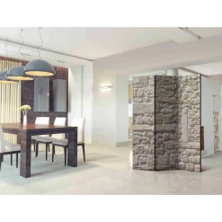 Klappbarer Paravent Sandstein Mauer - Florynn^Wohnen Outlet