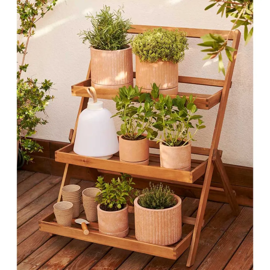 Klappbares Regal im Treppendesign - zB für Blumen - Oledra^Wohnen Clearance