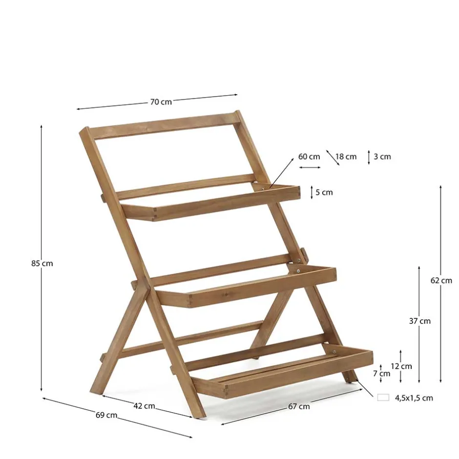 Klappbares Regal im Treppendesign - zB für Blumen - Oledra^Wohnen Clearance