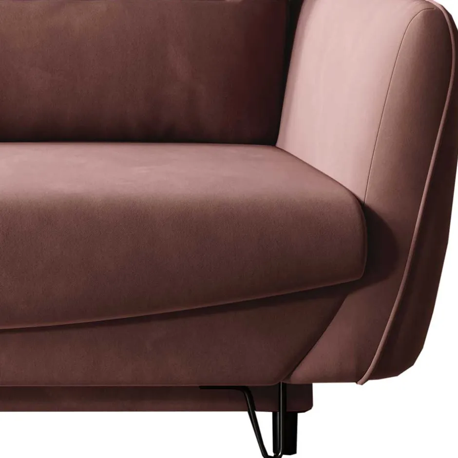 Klappbares Sofa in Rosenholz Stoff - Naviron^Wohnen New