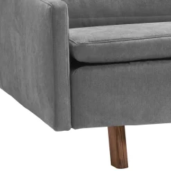 Klappcouch aus Microvelours in Grau - Trango^Wohnen Outlet