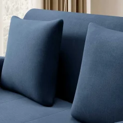 Klappcouch in Dunkelblau Velours - Zessma^Wohnen Sale