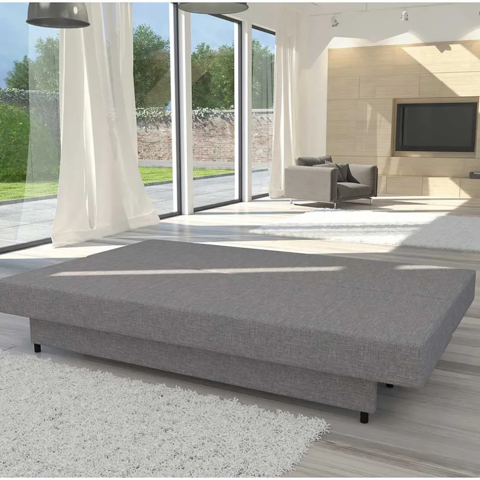 Klappcouch in Grau Stoffbezug - Gatria^Wohnen Clearance