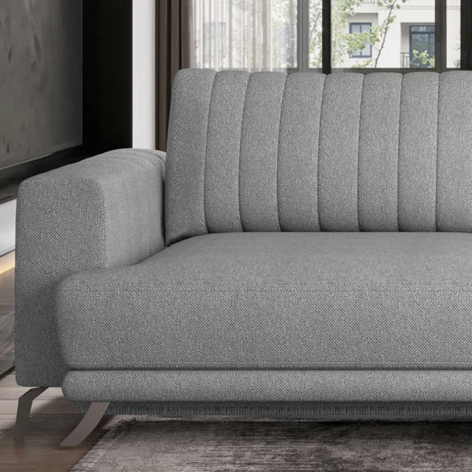 Klappcouch in Hellgrau Chenille - Jakery^Wohnen New