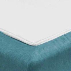 Klappcouch in Petrol mit Eiche - Flower^Wohnen Outlet